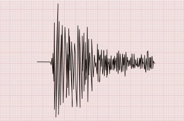 Deprem çizgi grafiği. vektör çizim