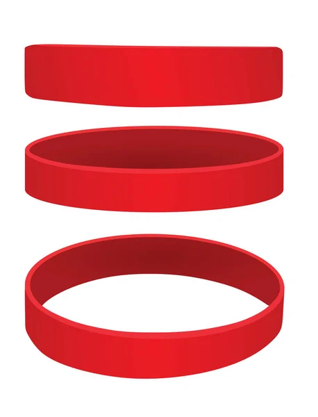 Bracciale Rosso Illustrazione Vettoriale — Vettoriale Stock