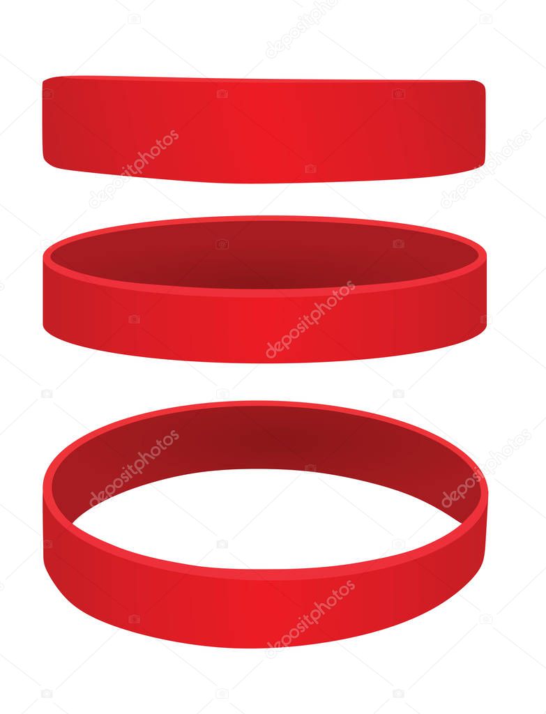 Red bracelet. vector illustration