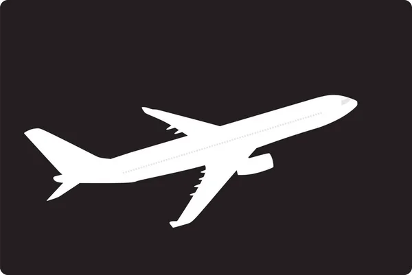 Flugzeug Ikone Vektorillustration — Stockvektor