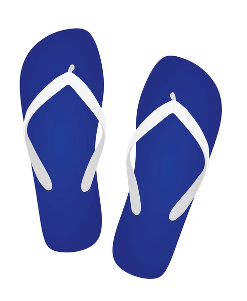 Blue Flip Flops Vector Illustration — Stock Vector