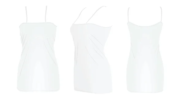 Vestido Blanco Ilustración Vectorial — Vector de stock