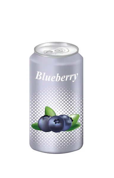 Dose Blaubeersaft — Stockvektor