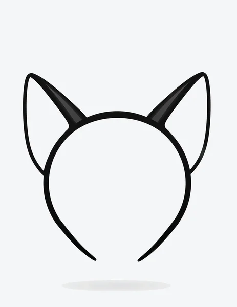 Maschera Orecchie Gatto Illustrazione Vettoriale — Vettoriale Stock