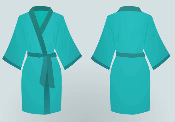 Синий халат. векторная иллюстрация

