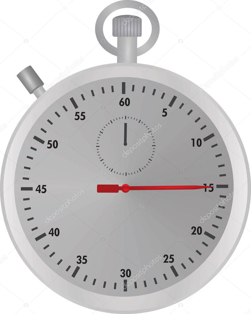 Stopwatch on white background. vector illustration