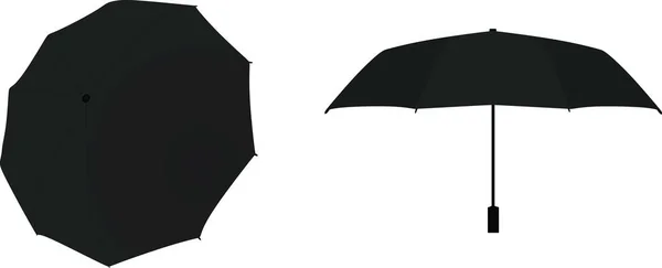 Guarda Chuva Preto Ilustração Vetorial — Vetor de Stock