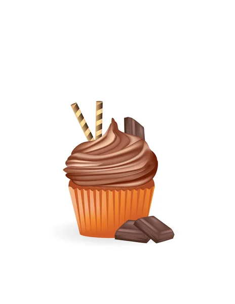 チョコレート キューブ チョコレート ケーキ — ストックベクタ