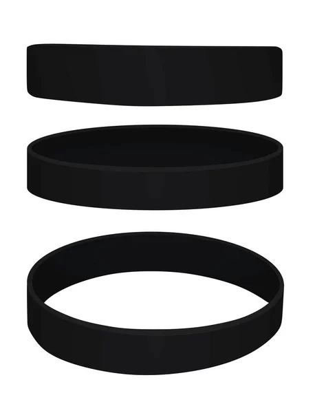 Black Bracelet Vector Illustration — Stock Vector
