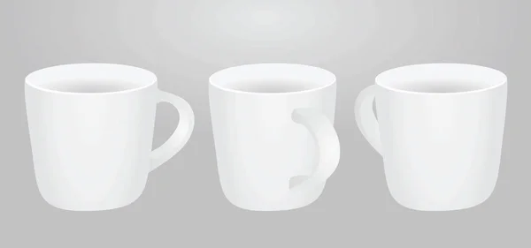 Taza Blanca Ilustración Vectorial — Vector de stock