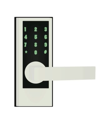 Dijital kilit. vektör çizim