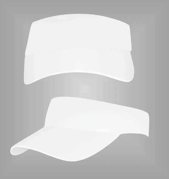 White Visor Cap Vector Illustration — Stock Vector