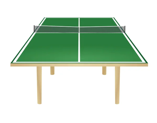 Green Table Tennis Field Vector Illustration — Stock Vector