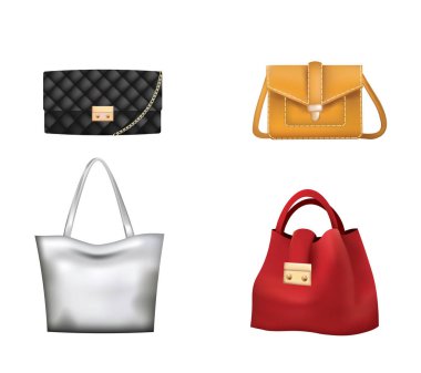 Renkli kadın çanta seti