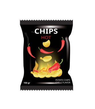 Biber ile patates cipsi çanta