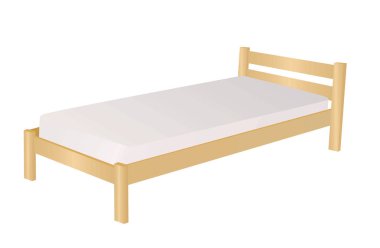 Basit bir yatak. vektör illüstrasyon