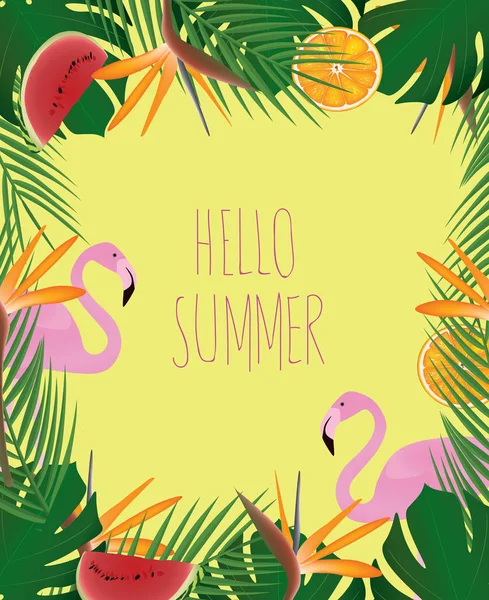Hello summer background — Stock Vector