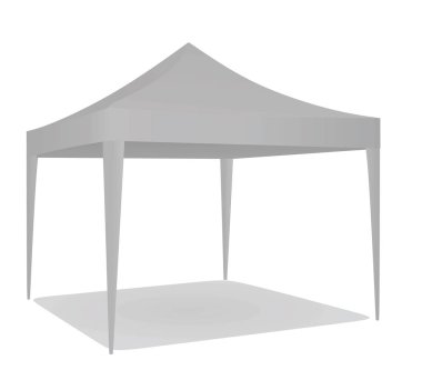 Gri tanıtım çadırı. vektör illüstrasyon