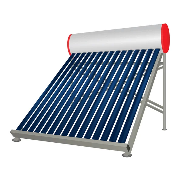 Calentador Tubos Solares Ilustración Vectorial — Vector de stock