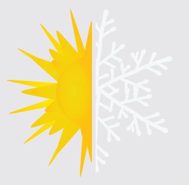 Klima simgesi. vektör illüstrasyon