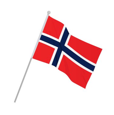Norveç ulusal bayrağı. vektör illüstrasyon