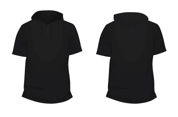 Black Short Sleeve Hoodie Vector Illustration Stock Vector by
