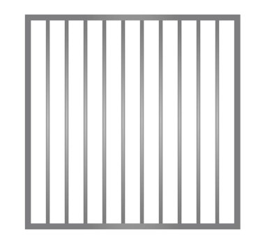 Kafes metal parmaklıkları. vektör illüstrasyonu