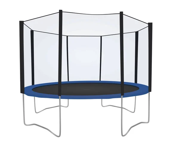 Kinderen Trampoline Behuizing Net Vector Illustratie — Stockvector