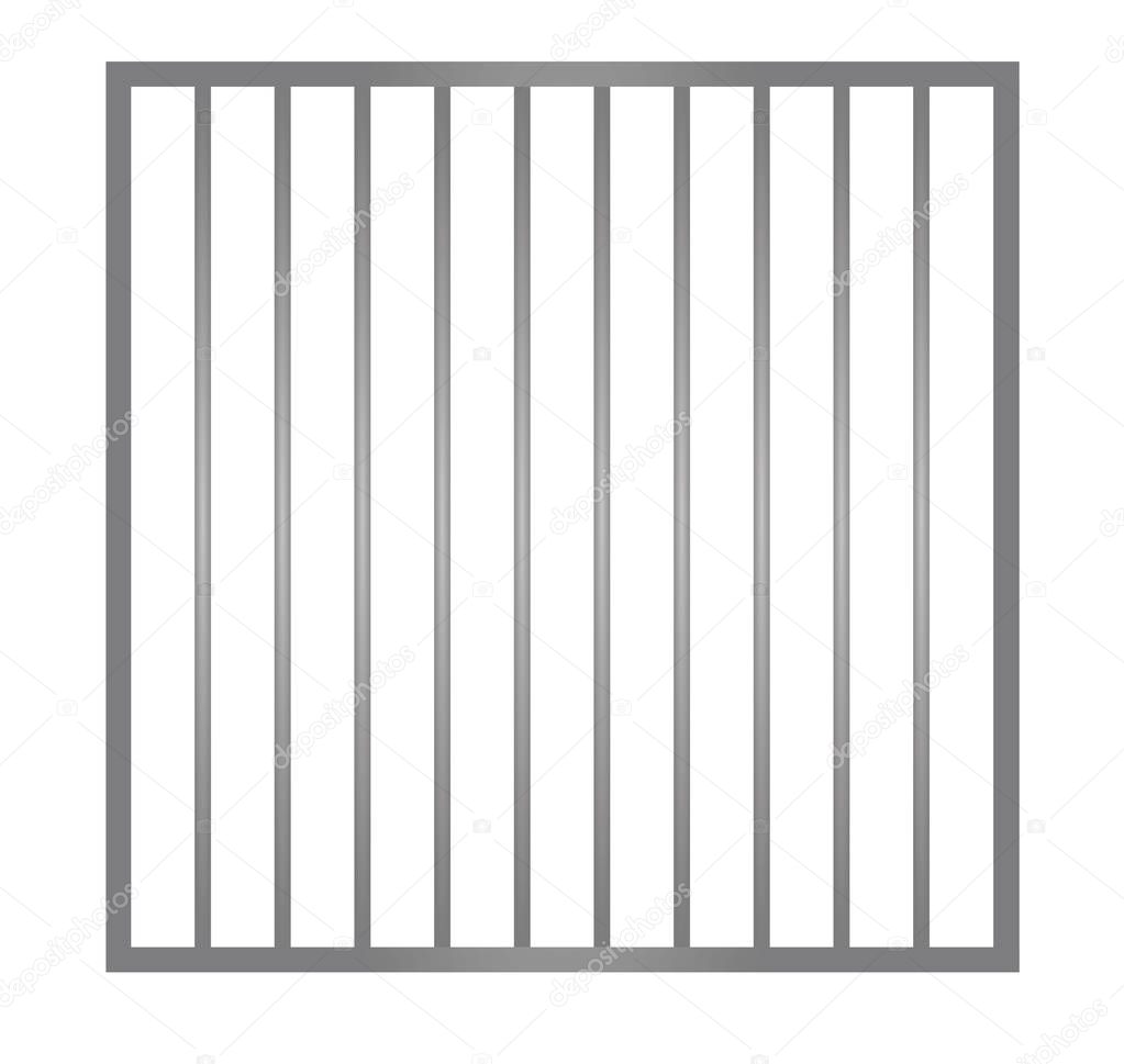 Cage metal bars. vector illustration
