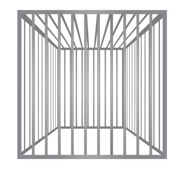 Kafes metal parmaklıkları. vektör illüstrasyonu