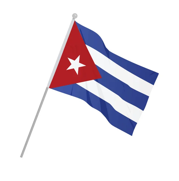 Bandiera Nazionale Cuba Illustrazione Vettoriale — Vettoriale Stock