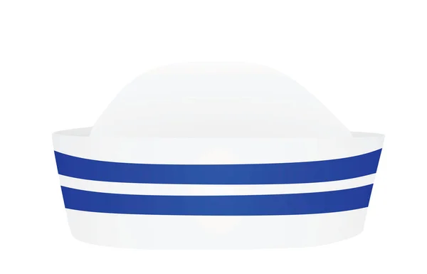 Chapéu Marinheiro Branco Ilustração Vetorial —  Vetores de Stock