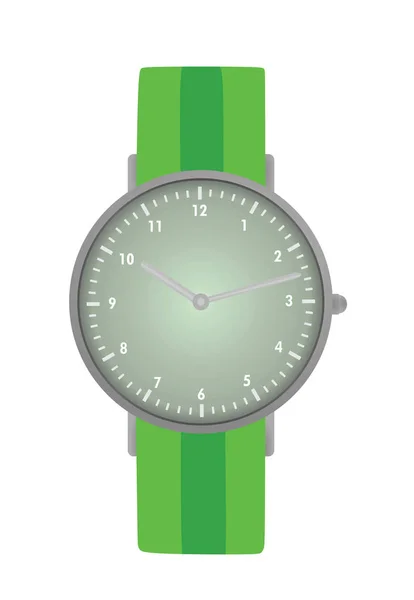 Gestreepte Hand Horloge Vector Illustratie — Stockvector