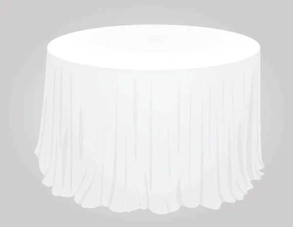 白い円のテーブルクロス ベクトルイラストレーション — ストックベクタ