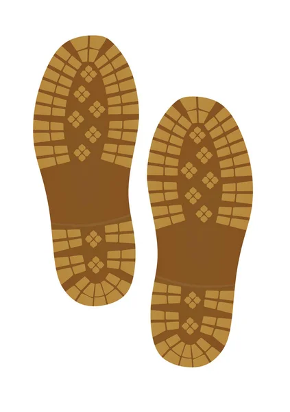 Shoe Footprint Vector Illustration — Stock Vector