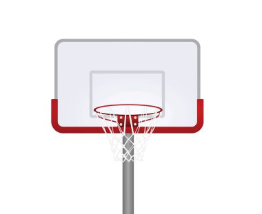 Kırmızı basketbol sepeti. vektör illüstrasyon