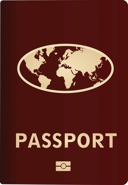 Passeport Rouge Illustration Vectorielle — Image vectorielle