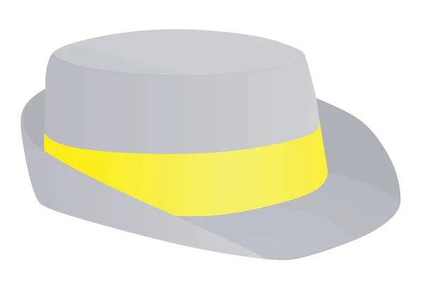 Gri Bowling Şapkası Vektör Illüstrasyon — Stok Vektör