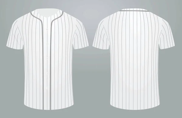 Chemise Baseball Blanche Illustration Vectorielle — Image vectorielle