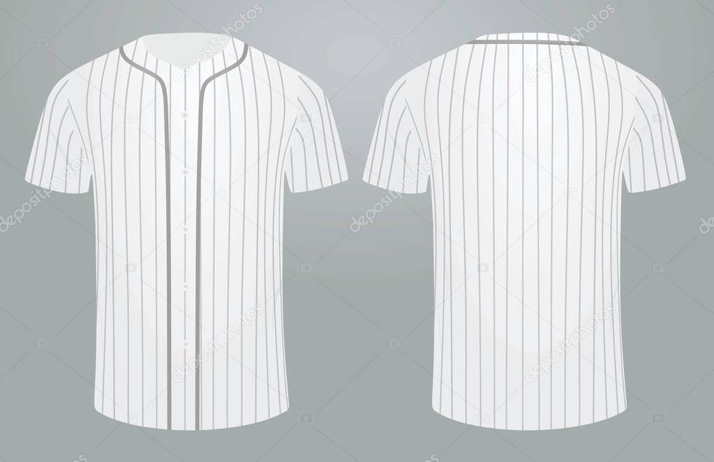 White baseball shirt. vector illustration