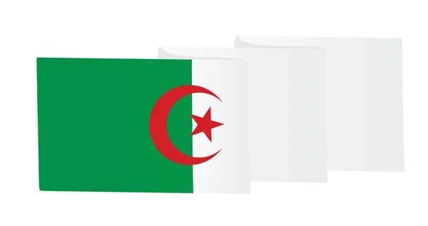 Algérie Drapeau National Illustration Vectorielle — Image vectorielle