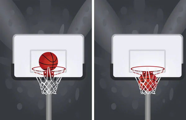 Weißer Basketballkorb Vektorillustration — Stockvektor