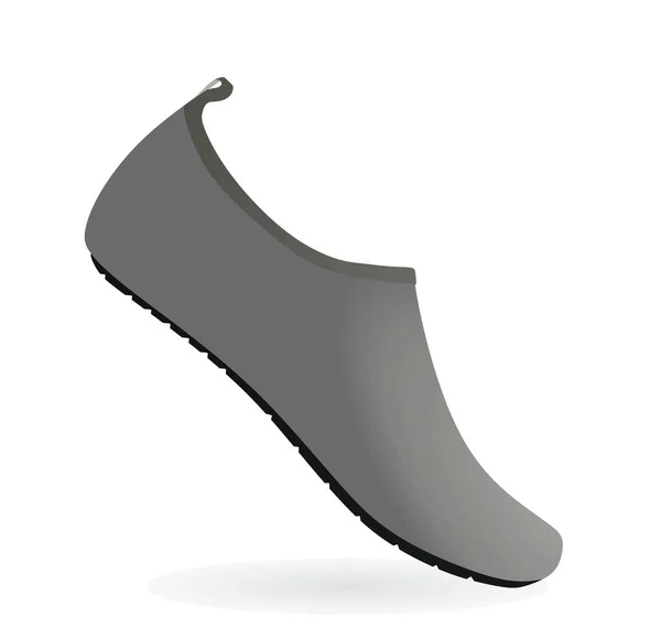 Grey Sea Shoe Vector Illustration — Stock Vector
