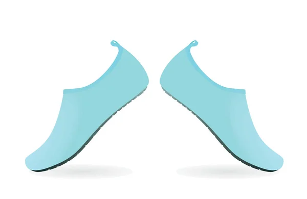 Chaussure Mer Bleue Illustration Vectorielle — Image vectorielle