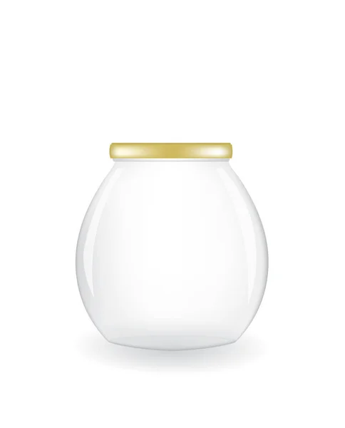 Vasetto di vetro vuoto — Vettoriale Stock