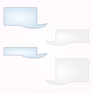 Boş mesaj kutuları var. vektör