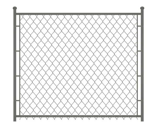 Grey Chain Fence Vector Illustration — ストックベクタ