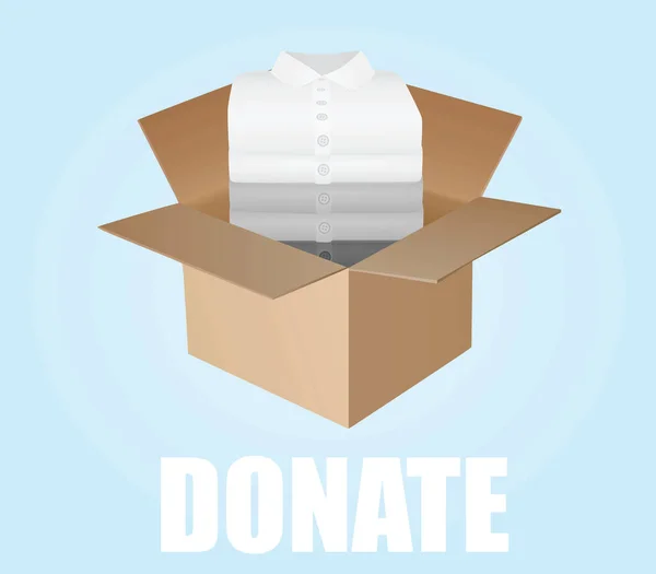 Donate Your Clothes Vector Illustration — Stock Vector
