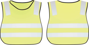 Sarı yansıtıcı yelek. vektör illüstrasyonu