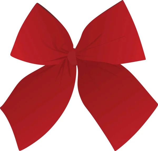 Red Bow Vector Illustration — Stock Vector